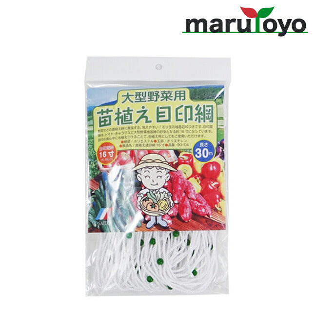 大型野菜用 苗植え目印網 目印間隔16寸(約48cm) 30m – マルトヨ