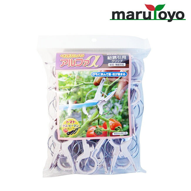 ハル様　24個 園芸用保持具 ピンチ式紐誘引用 くきたっちα パープル 24個入 KW-24