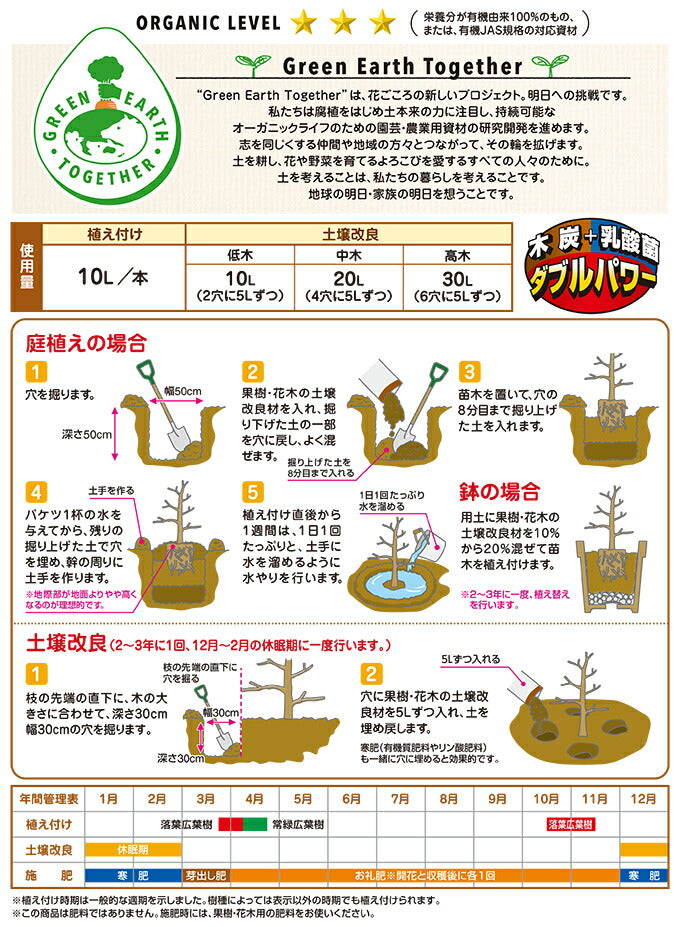 花ごころ 果樹・花木の土壌改良材 10L