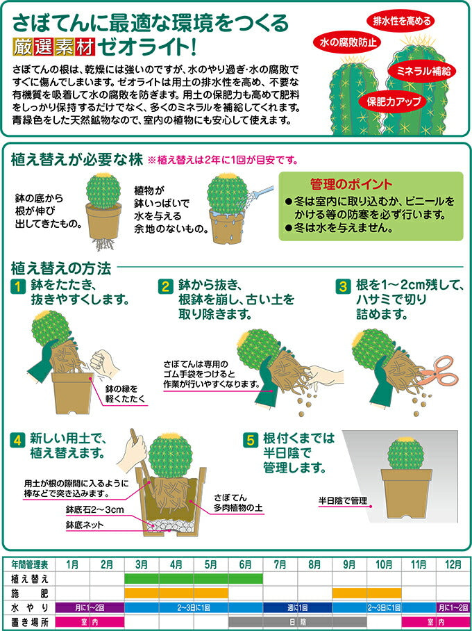 花ごころ さぼてん多肉植物の土(細粒) 5L