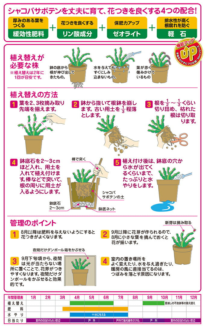 花ごころ シャコバサボテンの土 5L